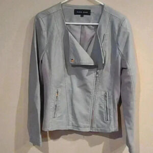 Women's Black Rivet grey faux leather jacket size medium
